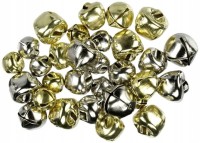 DZWONECZKI METALOWE MIX 30 SZT. SREBRNE ZŁOTE