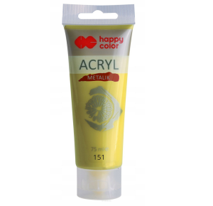 FARBA AKRYLOWA 75ML ZIELONE ZŁOTO METALIK NR 151