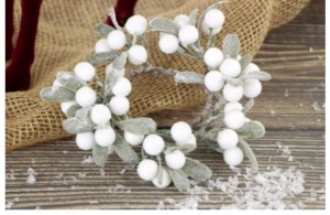 WIANUSZEK ZIMOWY Z BIAŁYMI KULKAMI 1SZT.