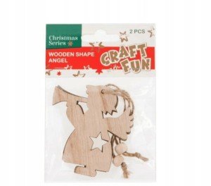 ZAWIESZKA DREWNIANA ANIOŁEK 2 SZT. 