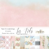 FOR KIDS ZESTAW PAPIERÓW DO SCRAPBOOKINGU 15X15CM 