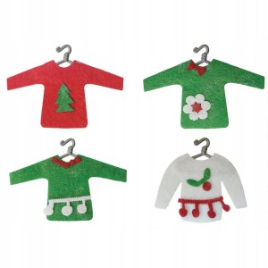 OZDOBA FILCOWA SWETERKI NA WIESZAKU 4SZT.