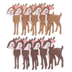 NAKLEJKI Z PIANKI 3D BAMBI 10SZT.