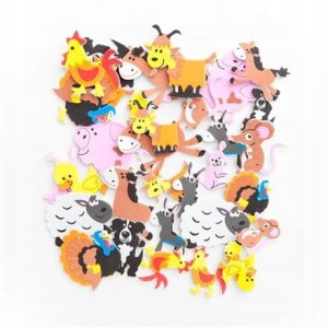 NAKLEJKI Z PIANKI Z NADRUKIEM FARMA 96 SZT.