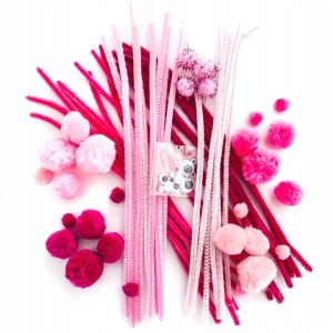 ZESTAW KREATYWNY STARTOWY RÓŻOWY 80 SZT.