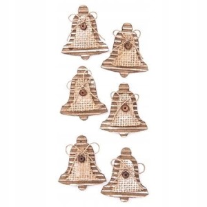 NAKLEJKI 3D CRAFT & JUTA - DZWONKI 6 SZT.