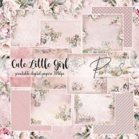 CUTE LITTLE GIRL DIGITAL PAPERS