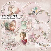 CUTE LITTLE GIRL DIGITAL STAMPS