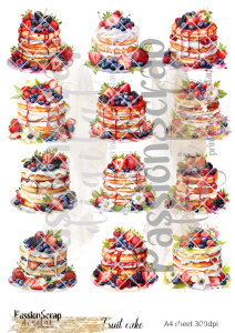 FRUIT CAKE GRAPHICS WYDRUK A4