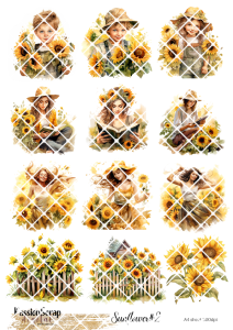 SUNFLOWER#2 GRAPHICS PRINTABLE DIGITAL A4