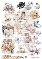 WEDDING#01 GRAPHICS PRINTABLE DIGITAL A4
