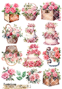 ROSES#1 GRAPHICS PRINTABLE DIGITAL A4