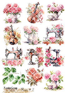 ROSES#2 GRAPHICS PRINTABLE DIGITAL A4 