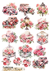 ROSES#4 GRAPHICS PRINTABLE DIGITAL A4 