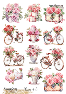 ROSES#5 GRAPHICS PRINTABLE DIGITAL A4