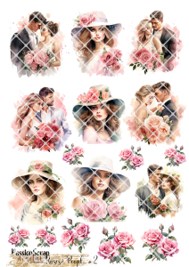 ROSES&PEOPLE#2 GRAPHICS PRINTABLE DIGITAL A4