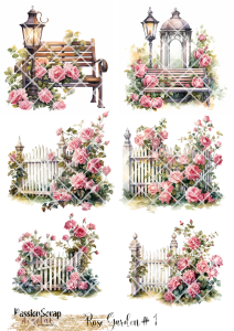 ROSE GARDEN#1 GRAPHICS PRINTABLE DIGITAL A4