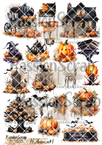 HALLOWEEN#1 GRAPHICS PRINTABLE DIGITAL A4