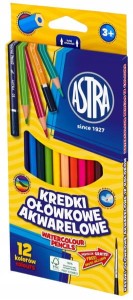 KREDKI OŁÓWKOWE AKWARELOWE 12 KOLORÓW
