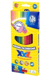 KREDKI OŁÓWKOWE HEXAGONALNE 4MM 12 KOL.