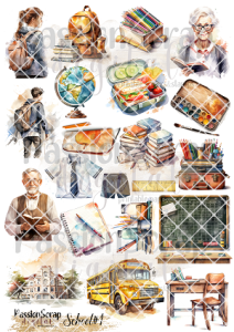 SCHOOL#1 GRAPHICS PRINTABLE DIGITAL A4