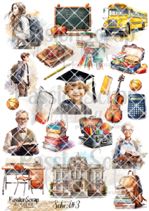 SCHOOL#3 GRAPHICS PRINTABLE DIGITAL A4 