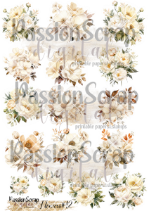 FLOWERS #12 GRAPHICS PRINTABLE DIGITAL A4