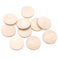 DREWNIANE KORALIKI DYSKI 30MM 10SZT.
