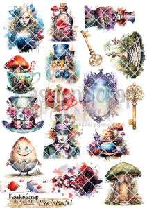 WONDERLAND#1 PRINTABLE DIGITAL GRAPHICS