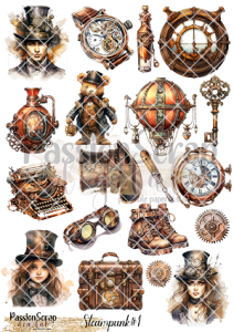 STEAMPUNK#1 GRAPHICS WYDRUK A4