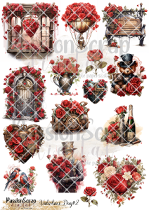 VALENTINE'S DAY#2 GRAPHICS PRINTABLE DIGITAL A4