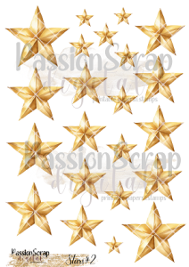 STARS#2 GRAPHICS PRINTABLE DIGITAL A4