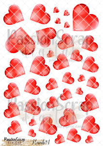 HEARTS#1 GRAPHICS PRINTABLE DIGITAL A4