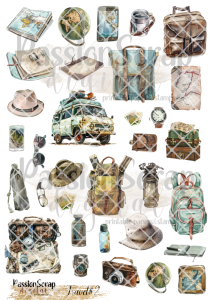 TRAVEL#2 GRAPHICS PRINTABLE DIGITAL A4