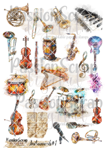 INSTRUMENTS#1 GRAPHICS PRINTABLE DIGITAL A4