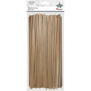DREWNIANE PATYCZKI OKRĄGŁE 100SZT.  25CMX3MM
