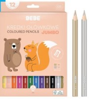 KREDKI OŁÓWKOWE JUMBO 12 KOLORÓW