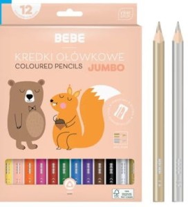 KREDKI OŁÓWKOWE JUMBO 12 KOLORÓW