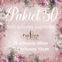 PAKIET PASSIONSCRAP 50 ARKUSZY MIX