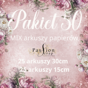 PAKIET PASSIONSCRAP 50 ARKUSZY MIX