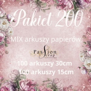 PAKIET PASSIONSCRAP 200 ARKUSZY MIX