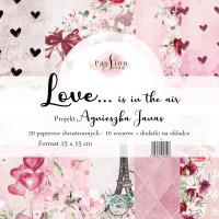 LOVE IS IN THE AIR ZESTAW PAPIERÓW DO SCRAPBOOKINGU 15X15CM