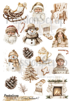 COZY CHRISTMAS#2 GRAPHICS PRINTABLE DIGITAL A4