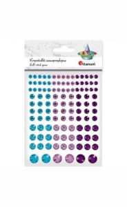 KRYSZTAŁKI SAMOPRZYLEPNE OKRĄGŁE 6 8 10 14MM 114SZT.