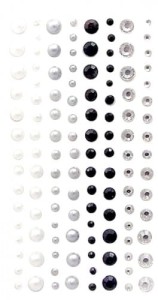 KRYSZTAŁKI I PERŁY SAMOPRZYLEPNE 120 SZT. MONO JEWELS
