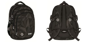 PLECAK 4-KOMOROWY GEOMETRIC GRAY