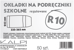 OKŁADKA REGULOWANA NA PODRĘCZNIK R10 24,3x36,5CM