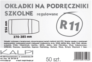OKŁADKA REGULOWANA NA PODRĘCZNIK R11 25,6x38,5CM