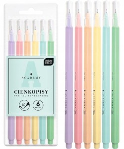 CIENKOPISY PASTEL 0,7MM 6SZT. ZESTAW