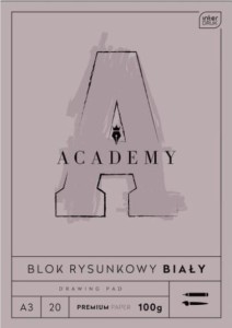 BLOK RYSUNKOWY A3 20K 100G ACADEMY BIAŁY